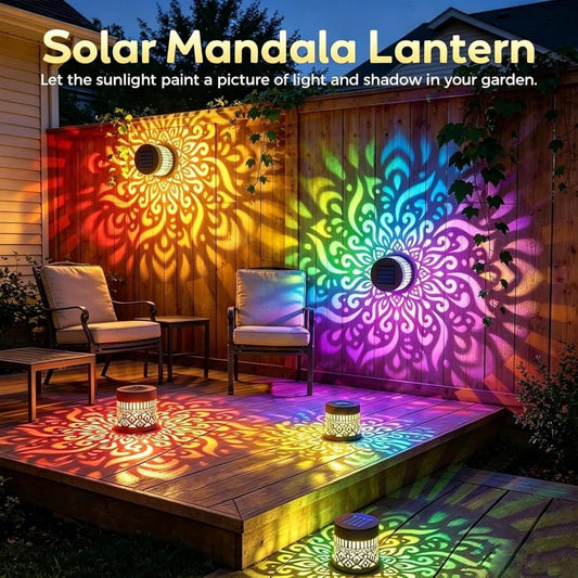 7-Color Solar Outdoor Mandala Decorative LED Light