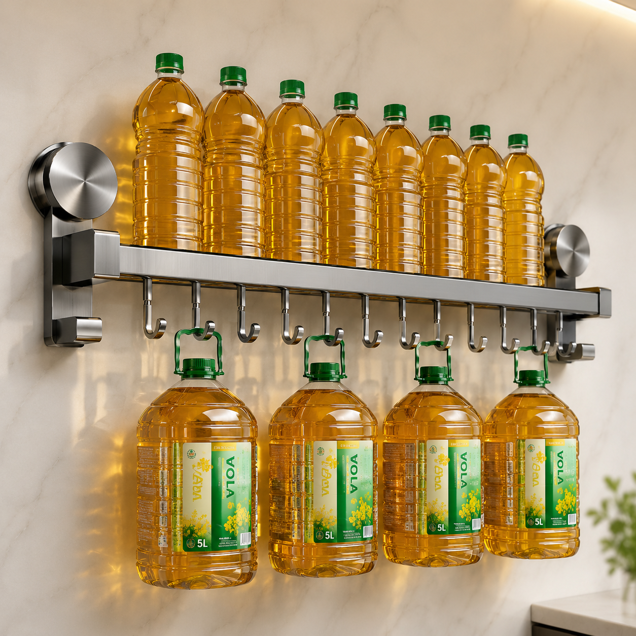 No Drill Kitchen Utensil Rack