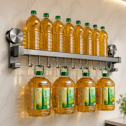 No Drill Kitchen Utensil Rack
