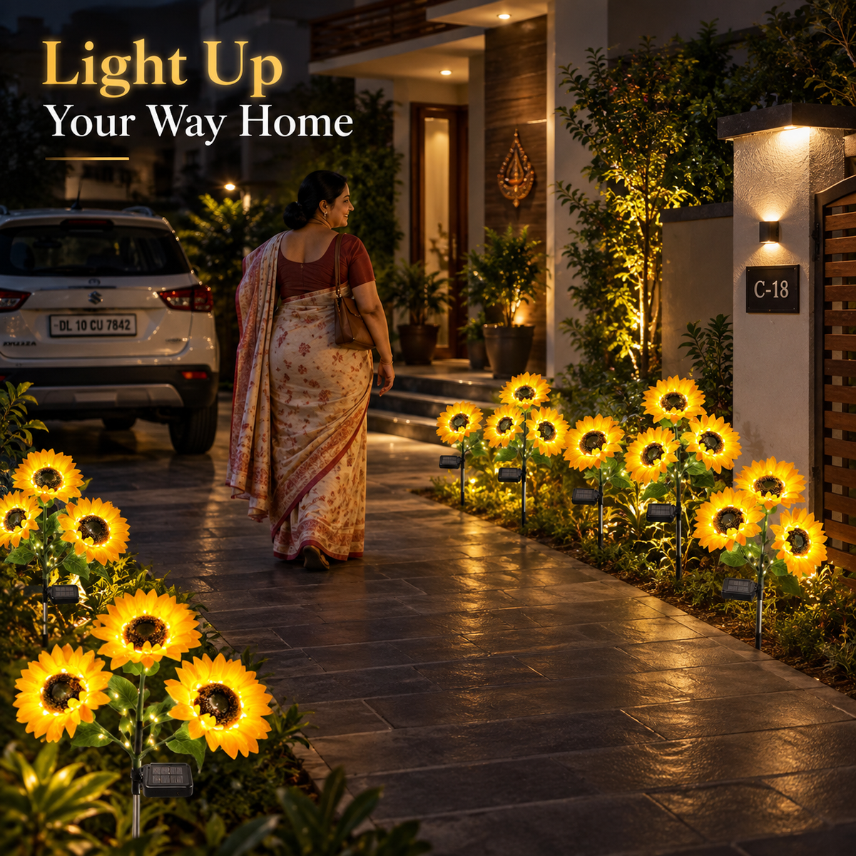Sunflower Solar Lights