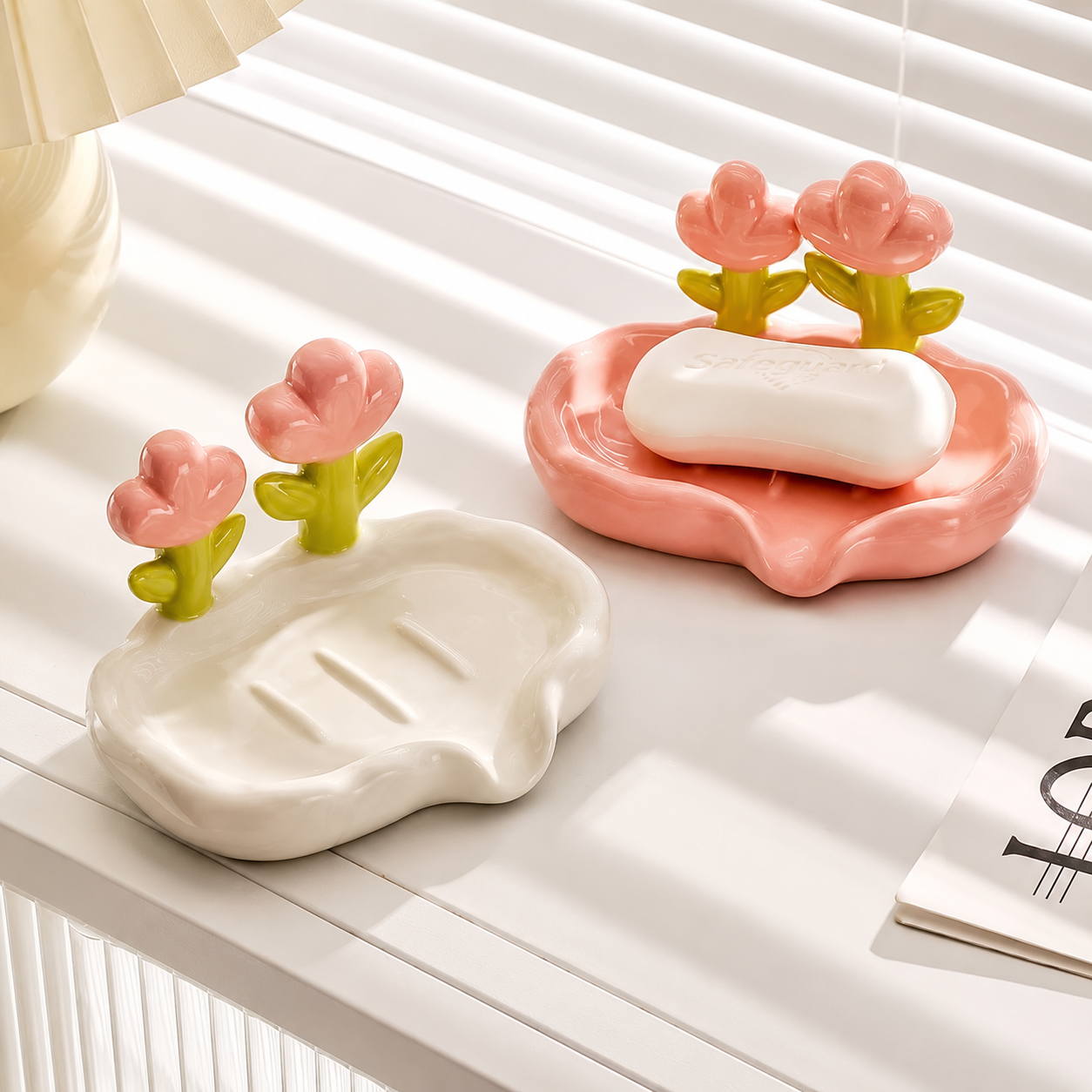 Cute Flower Self-Draining Soap Holder