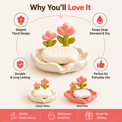 Cute Flower Self-Draining Soap Holder