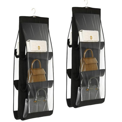 Premium Hanging Purse Organizer with Transparent Pockets