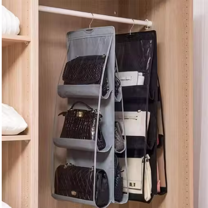 Premium Hanging Purse Organizer with Transparent Pockets