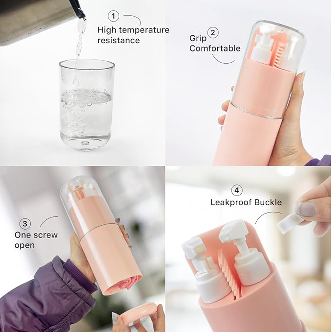 Premium 6-in-1 Travel Toiletry Dispenser