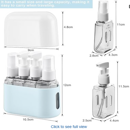 4 in 1 Leak Proof Travel Bottles (Multicolor)